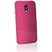 iGadgitz Solid Pink Glossy TPU Gel Skin Case Cover for Motorola Moto G 2nd Generation 2014 XT1068 (G2) + Screen Protector
