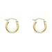 14k REAL Yellow Gold 2mm Thickness Hinged Hoop Earrings (13 x 13 mm)