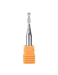 SpeTool HRC55 - Brocas de espiral con corte superior de 1 8 pulgadas de diámetro de corte, 1 4 pulgadas de vástago HRC55 de carburo macizo para corte pequeño de madera, tallado