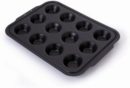 Mauviel M'Passion Tartelettes Mold For 12 Tartelettes (Handle: Black Steel)