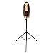 ZJchao Adjustable Cosmetology Mannequin Head Holder Tripod Stand for Beauty Hair Salon Hairdressing Training with Carry Bag Black