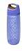Ello Wren Glass Water Bottle with One-Touch Flip Lid, 22 oz, Denim