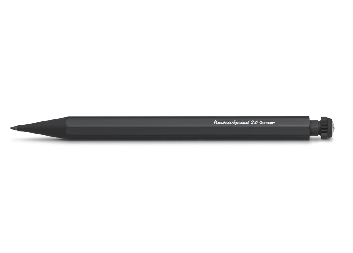 Kaweco SPECIAL Mechanical Pencil Black 2.0 mm I Lead Push Pencil Made of Aluminium 14 cm I Refillable without Eraser