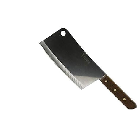 Pamai Pai® Hackmesser mit Holzgriff 19cm Klinge Stahl Messer Küchenmesser Hackbeil Nr. 850