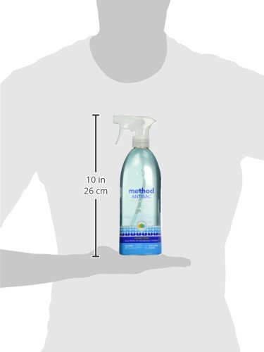METHOD ANTIBACTERIAL BATHROOM CLEANER, SPEARMINT, REMOVES MOLD + MILDEW STAINS, 28 FL OZ