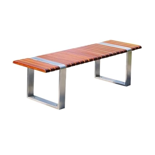 XRXwuf689 Outdoor Garden Bench Park Outdoor Backless Chair, Stainless Steel Garden Bench, for Balcony Terrace Leisure Sitting Park Bench(Small)