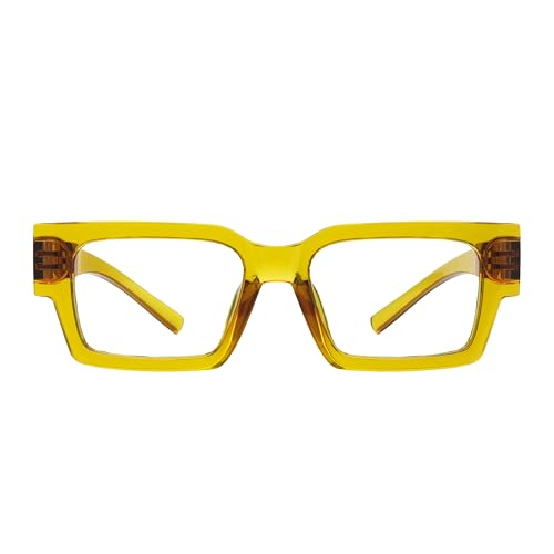 Eyekepper Reading Glasses Men,Readers for Women, 1.5 Stylish Yellow at Amazon