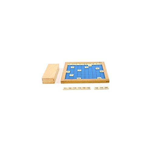 edufun-Les Número de 1 a 100-Les Matemáticas, Sistema Montessori, Ed 91315, Natural y Azul