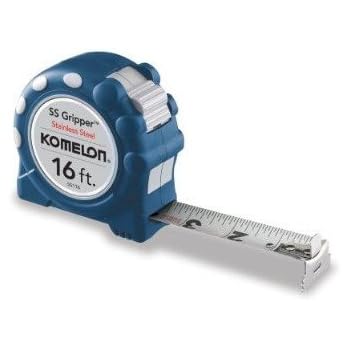 Komelon Tape Measure -- 16 Foot Stainless Steel Gripper