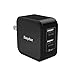 EasyAcc 24W 4.8A Wall Charger 2-Port USB Travel Charger with Foldable Plug, Smart Charge Technology for iPhone 6s, 6 Plus, iPad Pro/Air/Mini, Galaxy S7 S6 Edge and More