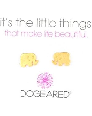 It's The Little Things Elephant Gold Earrings