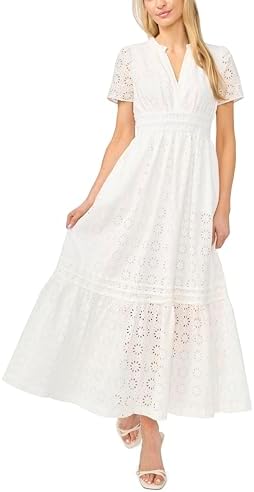 cece women's long sleeve plisse ruffle maxi dress CeCe Plisse Ruffle Maxi Dress