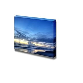 Canvas Prints Wall Art - Beautiful Scenery/Landscape of Indialantic Beach in Florida | Modern Home Deoration/Wall Art Giclee Printing Wrapped Canvas Art Ready to Hang - 12" x 18"