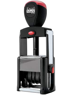 Date Stamp Self Inking Heavy Duty - ExcelMark (R100 Red & Blue Ink) - //coolthings.us