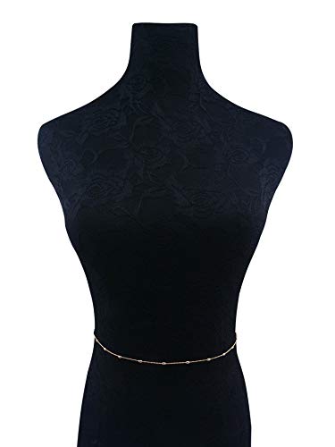 Catery Sexy Waist Body Jewelry Beaded Belly Button Chains Fashion Belt for Women (Gold) - Thumbnail 5