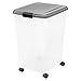 Inspired Essentials Mp-12 69 Qt Airtight Plastic Pet Food Storage Container, Black/Clear