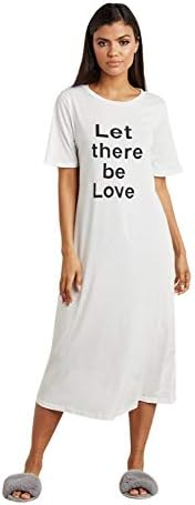 Let There Be Love Slogan Printed Sleep 