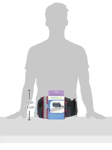 Healthsmart Walker Pouch/Banner Kit for Walkers, Rollators, Transport Chairs and Wheelchairs, Banner Includes Photo Pockets, Blue, 6 x 10 Inches