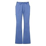 Adar Indulgence Womens Jr. Fit Low Rise Boot Cut Patch Pocket Scrub Pants