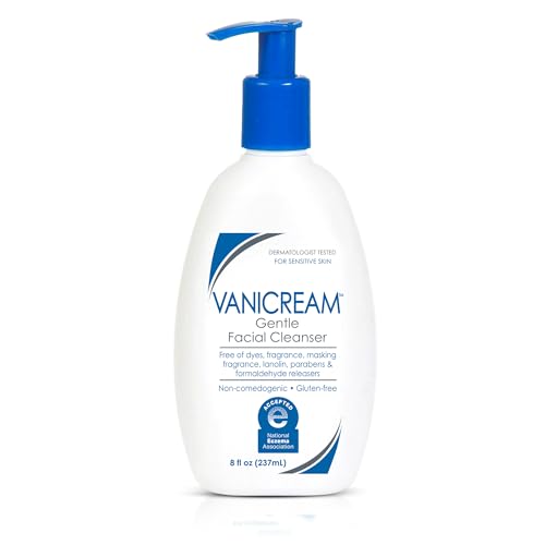 Vanicream Gentle Facial Cleanser with Pump Dispenser - 8 fl oz - Formulated Without Common Irritants for Those with Sensitive Skin