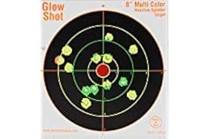 GLOWSHOT TARGETS 50 Pack - 10" Reactive Splatter Targets - Glowshot - Multi Color - Gun and Rifle Targets - Glow Shot