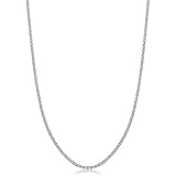 Sterling Silver 1.5mm Italian Round Wheat Chain (14, 16, 18, 20, 22, 24, 30 or 36 inch) …