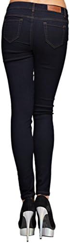 Vialumi Womens Juniors Solid Colored Five Pocket Stretch Skinny Jeans Sizes 0-13