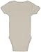Boys Girls Baby Bodysuit made with Organic Cotton - Short Sleeve Kimono Style with Side Snaps Bodysuit and Gloved Sleeve - Stone 3M
