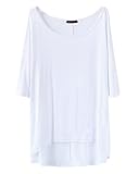 Shawhuaa Womens Loose Short Sleeve High-Low Hem T-shirt Tee