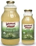Lakewood Organic Pure Whole Leaf Aloe, 12.5 Ounce (Pack of 12)