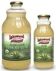 Lakewood Organic Pure Whole Leaf Aloe, 12.5 Ounce (Pack of 12)