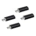 ARKTEK USB C to Micro USB Adapter,4-Pack Type C Female to Micro USB Male Convert Connector Support Charge & Data Sync Compatible with Samsung Galaxy S7 Edge S6 Nexus 5/6 and Micro USB Devices(Black)