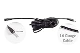 LEDUPDATES DC Plug Power Adapter Extension Cable 5.5MM X 2.1MM Plug, 16 AWG Heavy Duty Cable for 5v 12v 24v LED Strip Light, Home Security Camera Surveillance System, DVR and More (16ft)