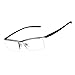 Bertha Men Z Pure Titanium Semi-rimless Eyeglasses Business Optical Frame 8189 (Gun Metal)
