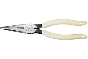 Klein Tools D203-8-GLW Pliers, Long Nose Side-Cutters, Hi-Viz, 8-Inch