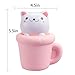 WATINC 2pcs Jumbo Food Squeeze, Slow Rising Cat Cup and Milk Squeeze Toys for Lovely Kids Party Favors, Birthday Gifts, Kawaii Cream Scented Stress Relief Kids Toys