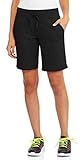 Danskin Now Womens Active French Terry Bermuda Short (Black Soot size Medium)
