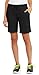 Danskin Now Womens Active French Terry Bermuda Short (Black Soot size Small)