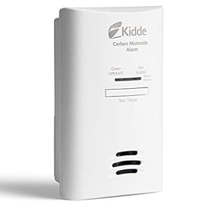 Kidde Carbon Monoxide Detector, Plug In Wall with AA Battery Backup, Test-Hush Button