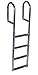 Dock Edge + Welded Fixed Wide Step Dock Ladder, 4 Steps, Aluminum