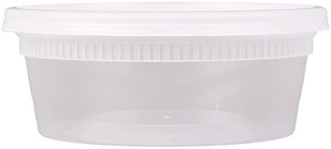 Simply Home USA Supreme Freeze Deli Food Containers with Lids,8 Ounces,48 Pack …