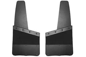 12" Rubber & S/S Kick Back Mud Flap Front and Rear Complete Set