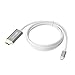 USB C to HDMI Cable(4K@60Hz), ITANDA USB Type-C to HDMI Cable [Thunderbolt 3 Compatible] for MacBook Pro 2018/2017, iPad Pro/MacBook Air 2018, Surface Book 2, Samsung S9, and More - Gray - 6FT/1.8m