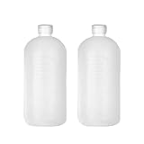 TOPWEL 2PCS 1000ml/34oz Empty Plastic Small Mouth