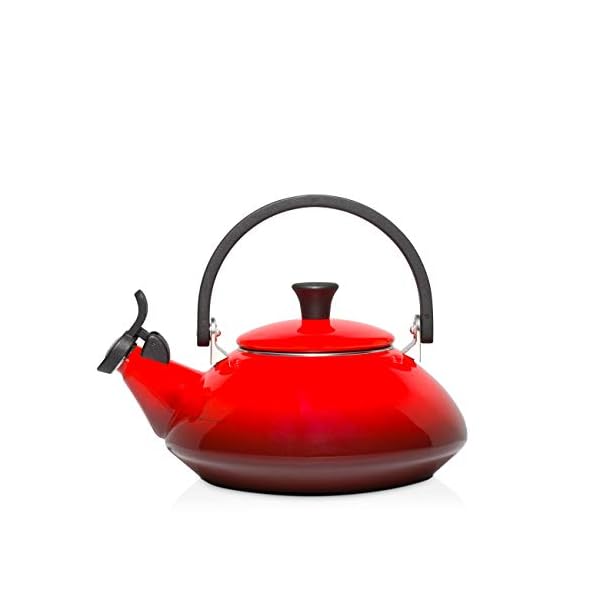 Le Creuset Enamel On Steel Zen Tea Kettle, 1.6 qt., Cerise The Home