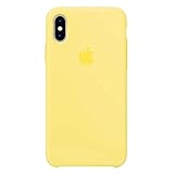 TOSHIELD Anti-Drop iPhone X/10 (5.8Inch) Liquid Silicone Gel Case, Soft Microfiber Cloth Lining Cushion for iPhone 10 (Yellow)