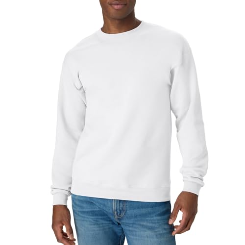 Hanes Men's EcoSmart Sweatshirt, white, 2XL