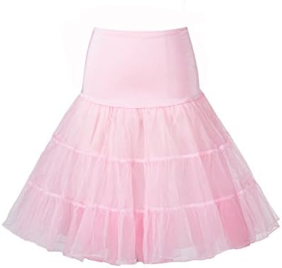 Levory J Women's 50s Vintage Rockabilly Petticoat,26" Length Net Underskirt(FBA)