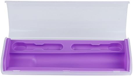 DiamondSmile Electric Toothbrush Travel Case, Portable Plastic Carrying Bag for Oral B Replacement Brush Heads and Rechargeable Handles(Purple)