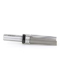 Amana Tool 45364   Plantilla de plumón (3 4" de diámetro x 2" de altura de corte x 1 2 vástago, 2 puntas de carburo de flauta con rodamiento de bolas superior